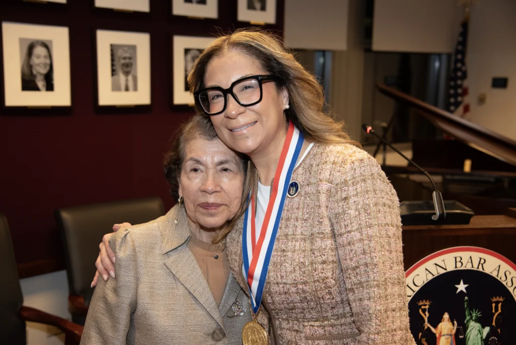 Lillian Mosley and her mother. Brooklyn Eagle photo by John McCarten