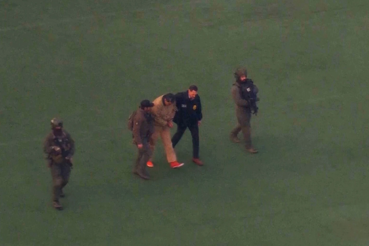 Heavily-guarded Maduro transported by helicopter from athletic field in Brooklyn to lower Manhattan federal court