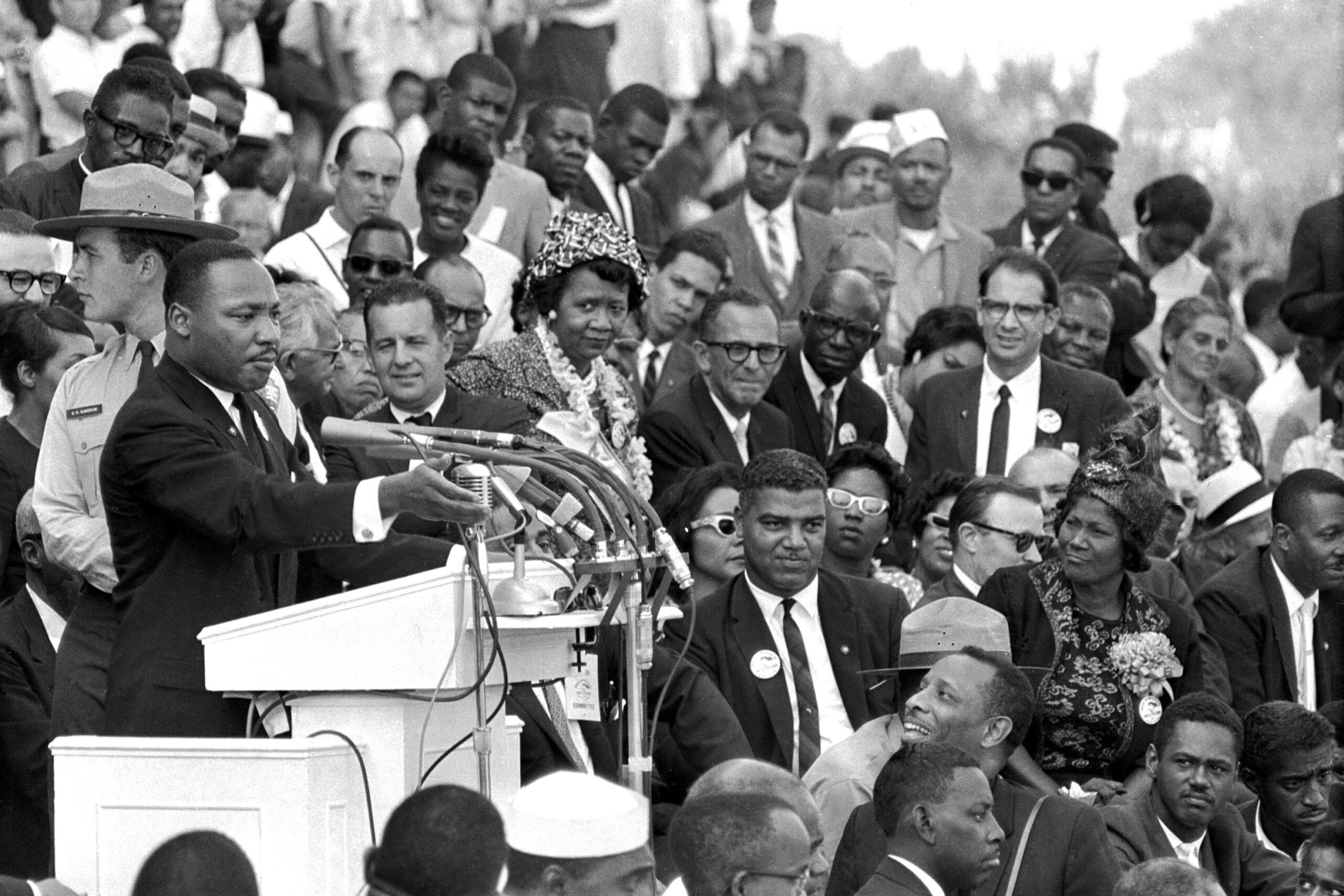 Martin Luther King Jr., head of the Southern Christian Leadership Conference, speaks to thousands during his "I Have a Dream" speech at the Lincoln Memorial during the March on Washington for Jobs and Freedom, Aug. 28, 1963, in Washington. Photo: AP/File