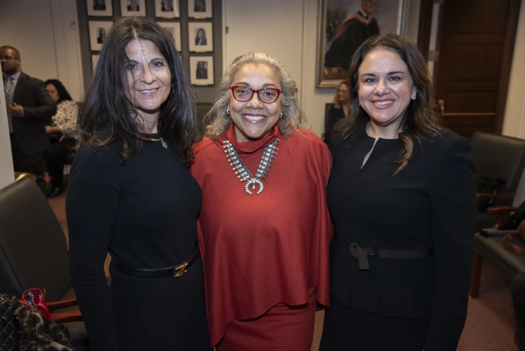 Gail Broder Katz, Justice Sallie Manzanet-Daniels and Justice Helen Voutsinas. Brooklyn Eagle photo by John McCarten