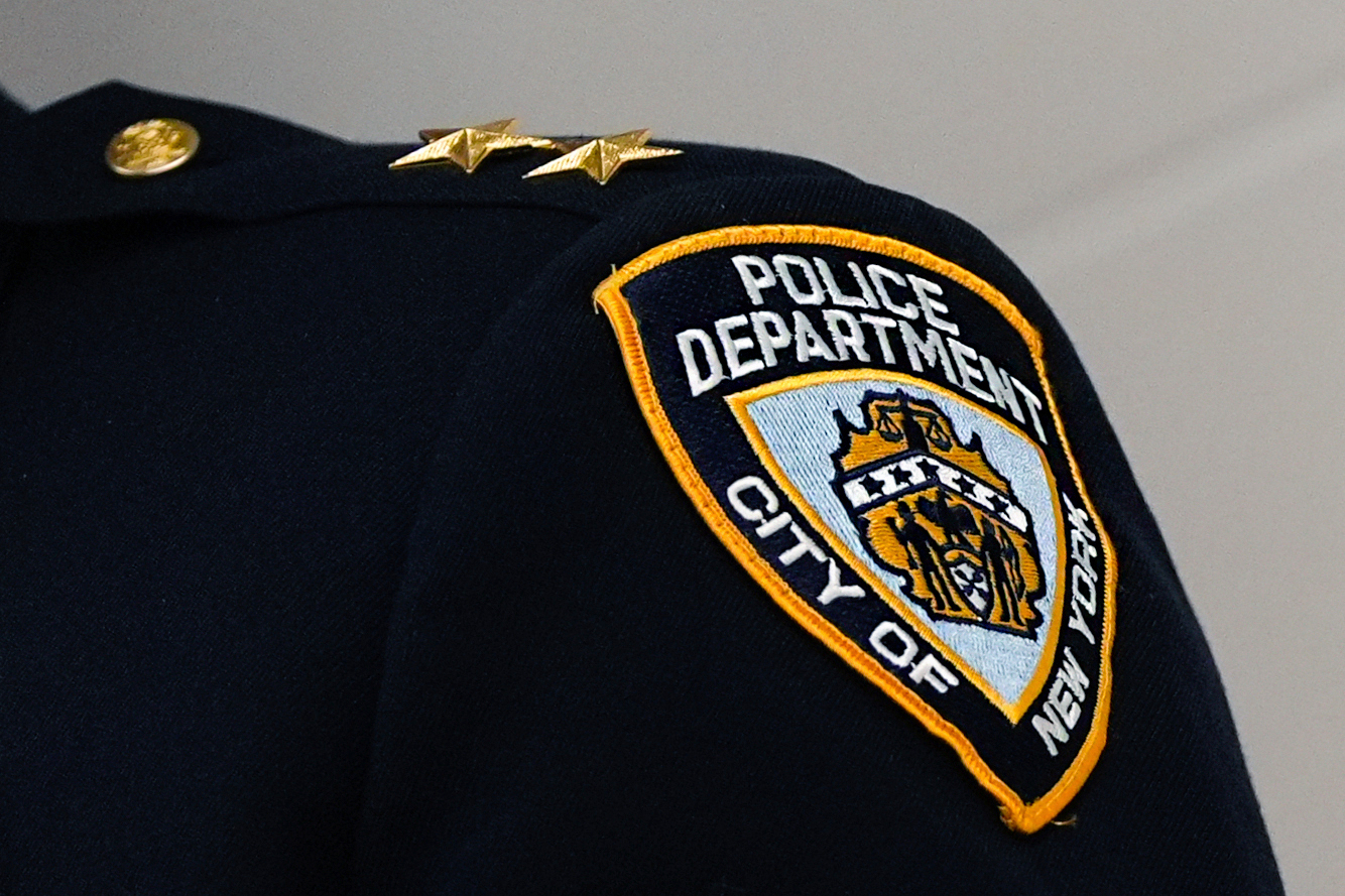 A patch adorns the uniform of a high ranking NYPD official. Photo: Julia Demaree Nikhinson/AP, File