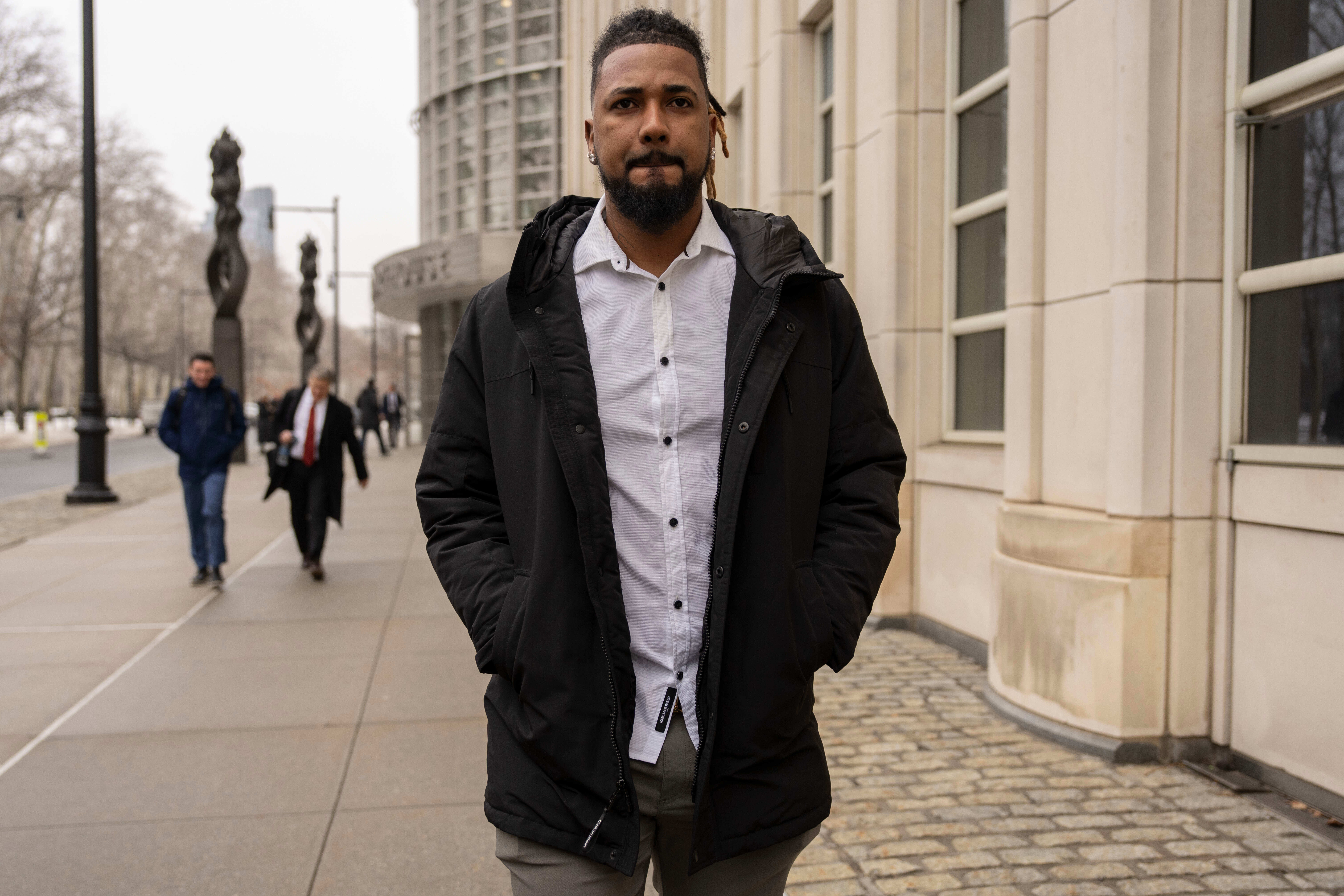 Cleveland Guardians' Emmanuel Clase leaves Brooklyn federal court, Wednesday, Feb. 18, 2026, in New York. Photo: Yuki Iwamura/AP