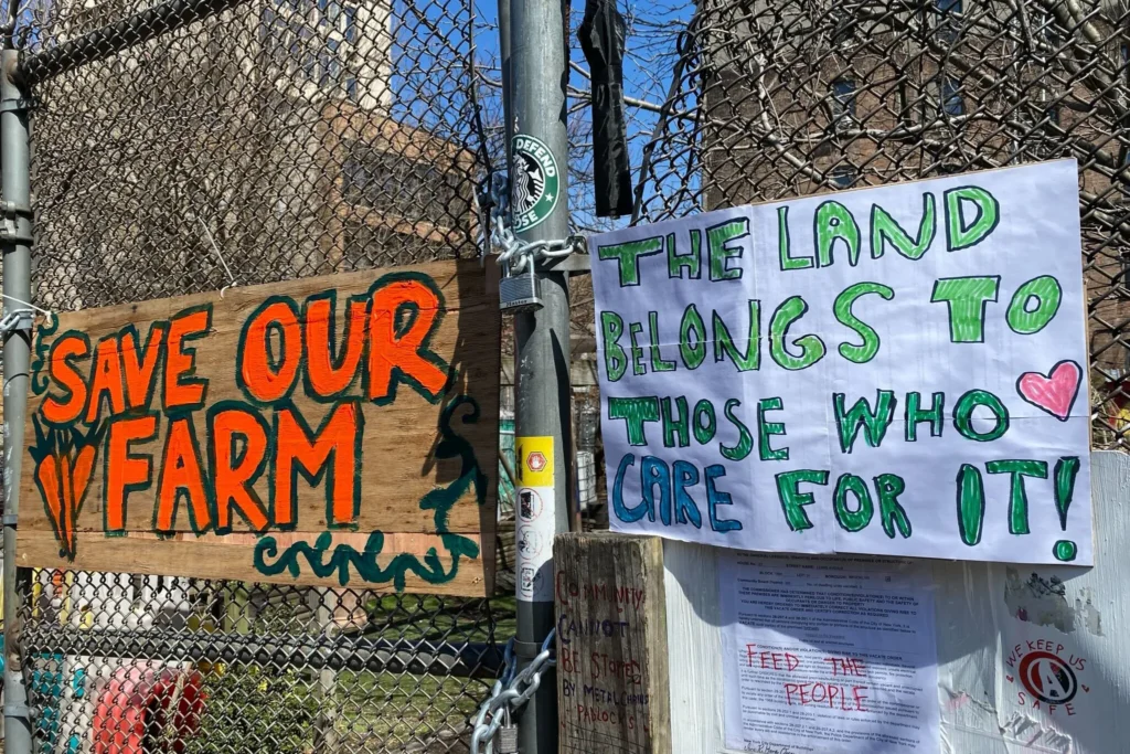 Residents rallied over the weekend to save the Bushwick City Farm community garden. Credit: Courtesy of Bushwick City Farm