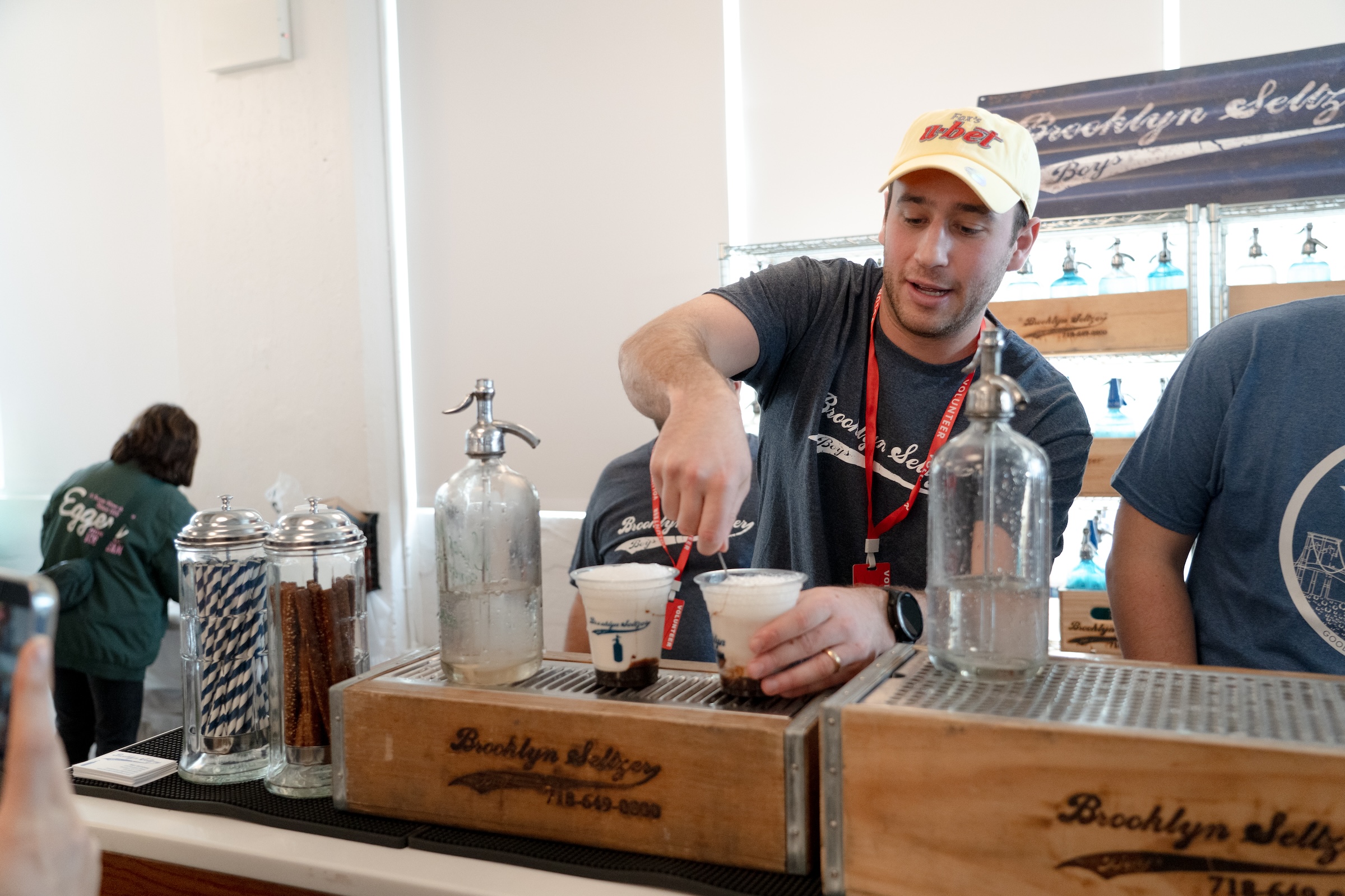 Plenty of egg creams were made throughout the Brooklyn SeltzerFest. Photo: Lamar Salter