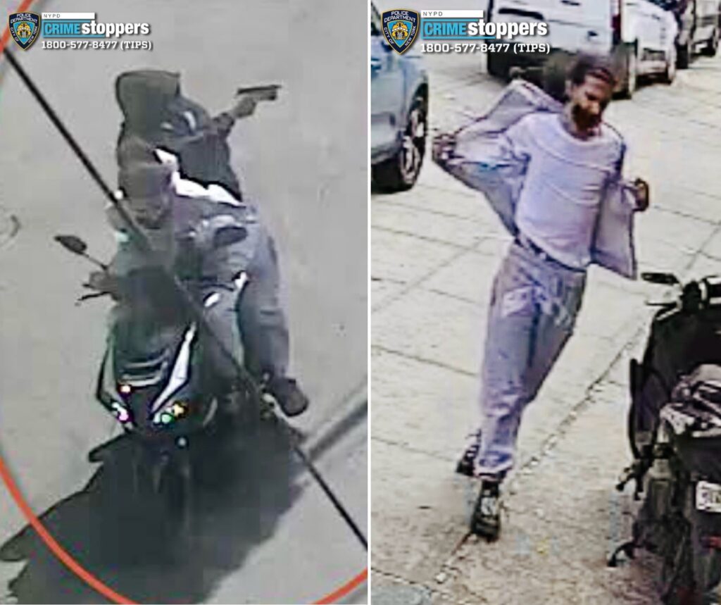 Police released surveillance photos of the suspects in the shooting of 7-month-old Kaori Patterson-Moore in Williamsburg on Wednesday. Photos: NYPD