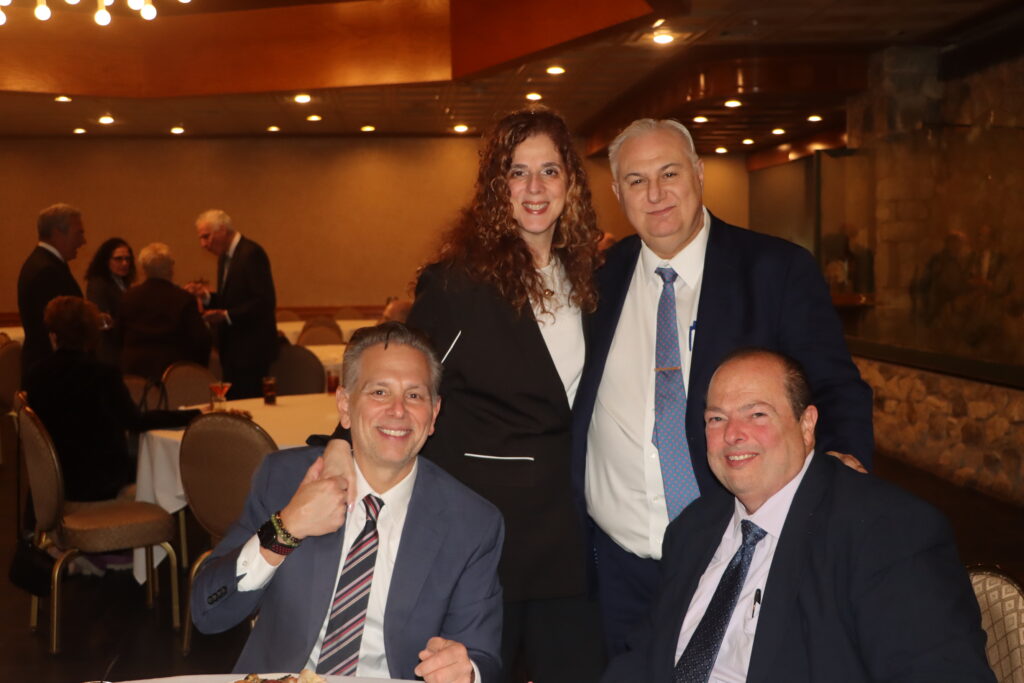 From left: John Dalli, Esq., Bay Ridge Lawyers PresidentYolanda Guadagnoli, Esq., Dean Delianites, Esq., and Columbian Lawyers Association of Brooklyn President Mario Romano, Esq. Photo: Mario Belluomo/Brooklyn Eagle