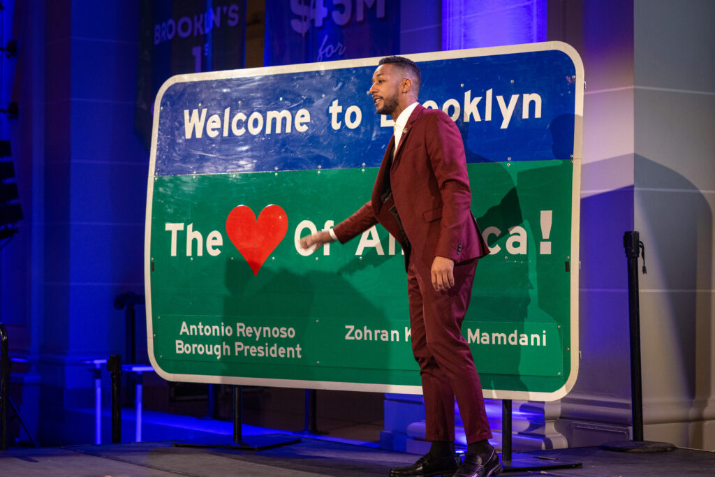 Brooklyn Borough President Antonio Reynoso delivered the State of the Borough address at the Brooklyn Museum on April 16, 2026. Photo: Joel Cruz/Office of the Brooklyn Borough President