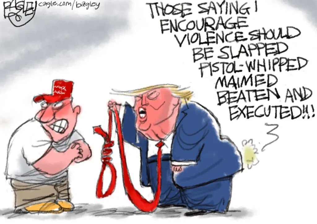 Violent Rhetoric by Pat Bagley