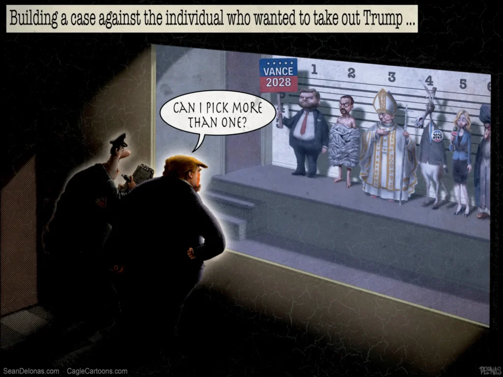 Trump Assassination Attempt Police Lineup by Sean Delonas