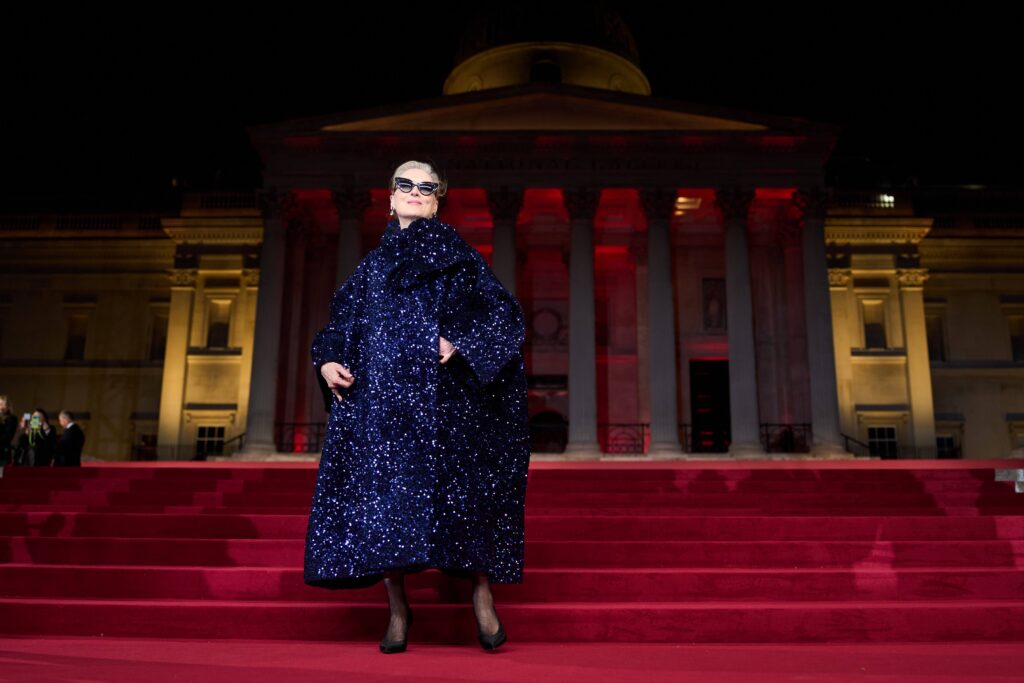 Meryl Streep poses for photographers upon arrival at the 'A Night With Runway: The Devil Wears Prada 2' photo call on Wednesday, April 22, 2026, in London. Photo: Scott A Garfitt/Invision/AP