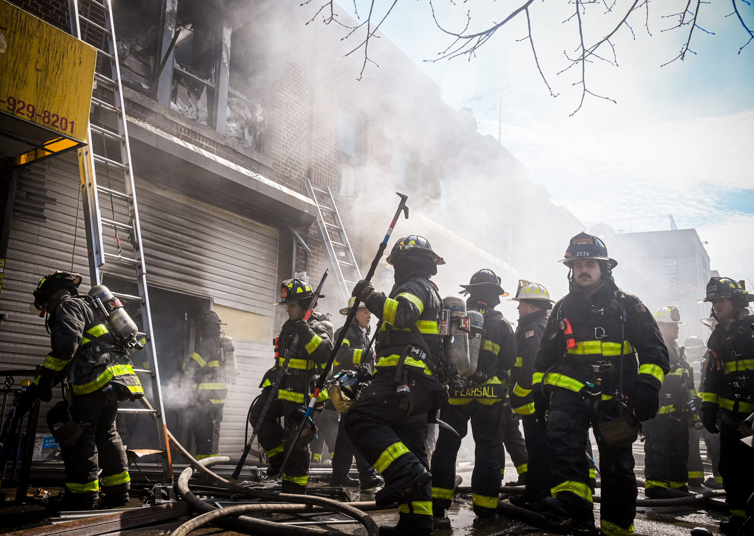 A three-alarm fire broke out at 5311 Fort Hamilton Parkway at 1:45 p.m. on Sunday, Apr 12, 2026. The fire was confined to a clothing store that was packed to the ceiling with boxes of merchandise. A person was arrested by Fire Marshals near the scene a short time later on suspicion of arson.
