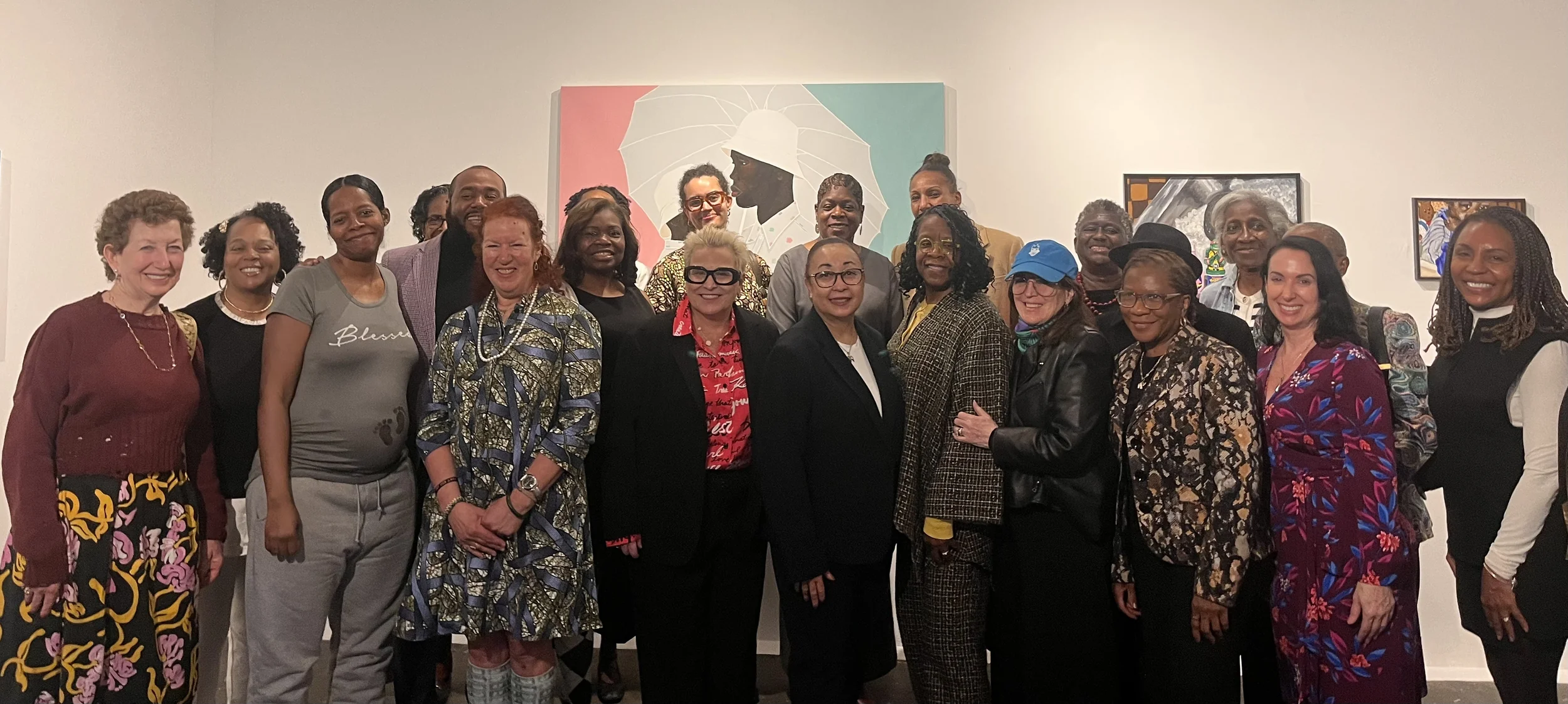 Brooklyn’s women judges join co-owner of The Bishop Gallery, Steven Dunn, and Jean-Michel Basquiat’s former roommate and friend, Alexis Adler, for an exclusive look into their upcoming exhibit. Photo: Moira Weinstein/Brooklyn Eagle