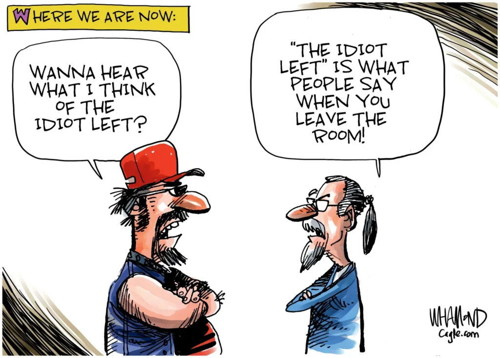 Right vs. Left and the Political Divide by Dave Whamond