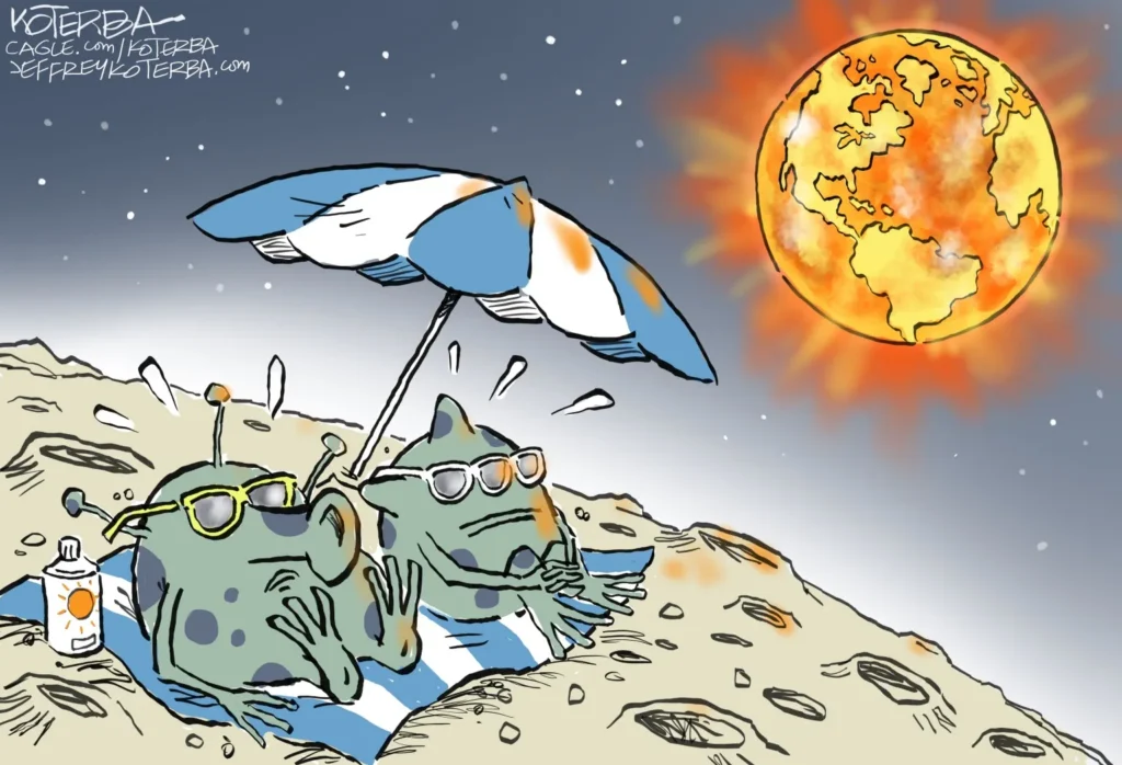 Earthbathing on the Moon by Jeff Koterba