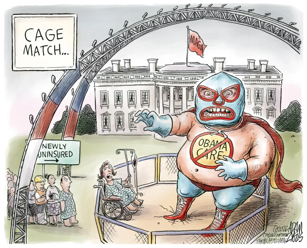 White House Cage Match by Adam Zyglis