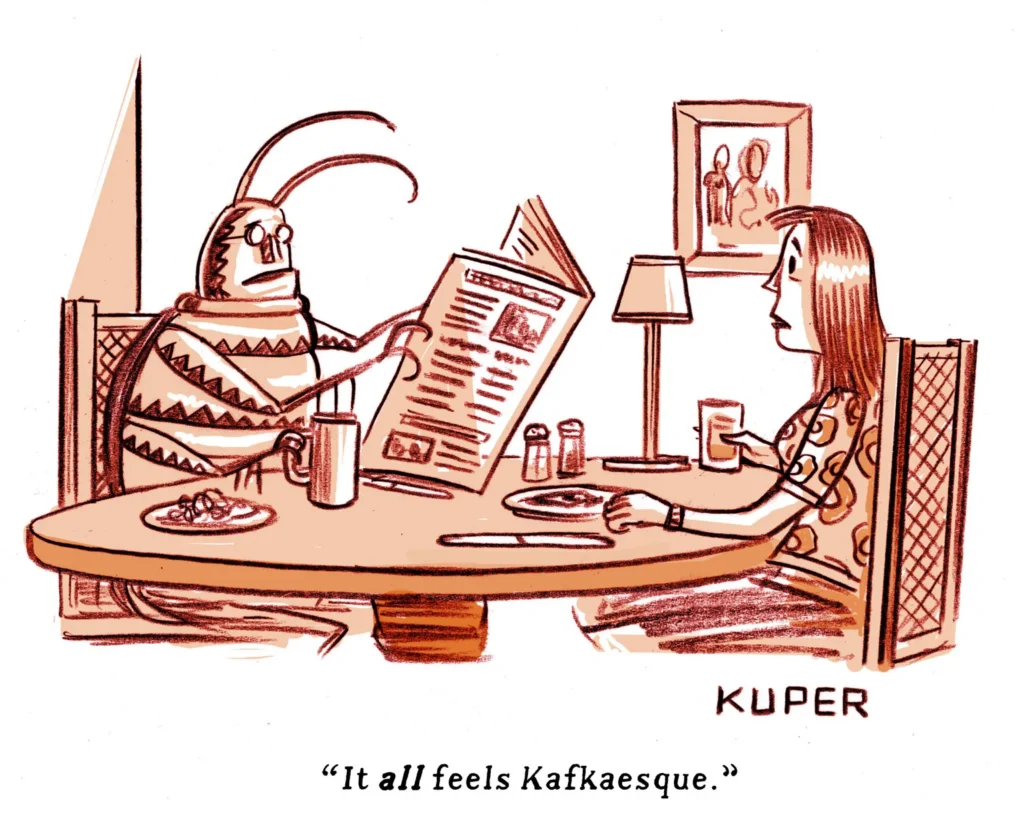 The News Feels Kafkaesque by Peter Kuper