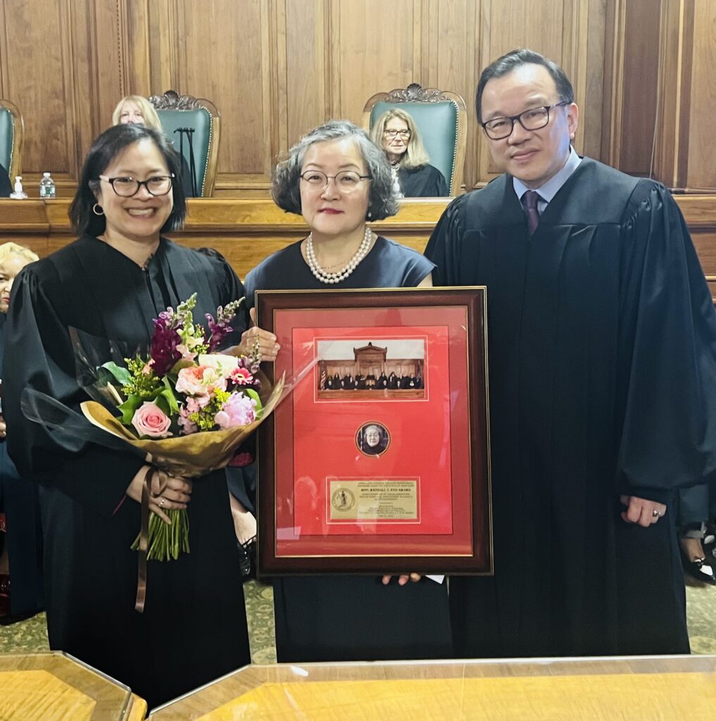 From left: Hon. Lillian Wan, Asian Americans for Equality Deputy Executive Director Jo-Ann Yoo and Hon. Phillip Hom. Photo: Wayne Daren Schneiderman/Brooklyn Eagle