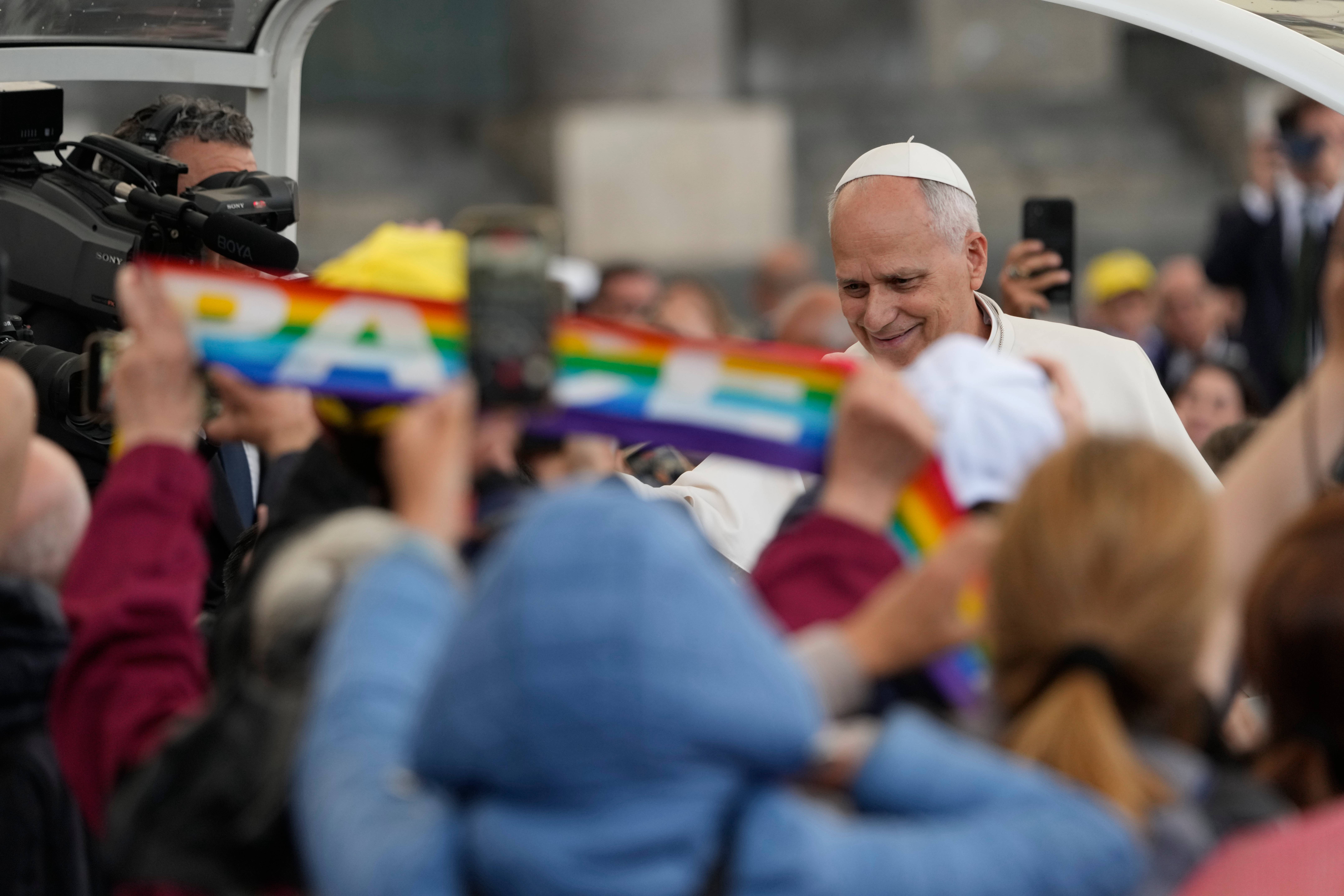 Pope Leo XIV leaves Naples at the end of a one-day pastoral visit to Pompeii and Naples,Friday, May 8, 2026. Photo: Gregorio Borgia/AP