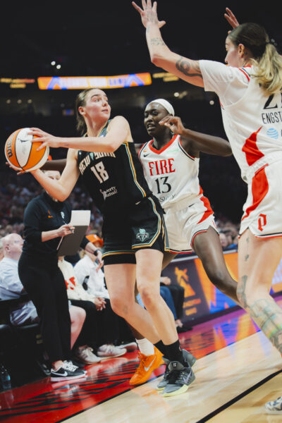 May 12th, 2026; The Portland Fire defeat the New York Liberty 98-96 at Moda Center in Portland, Oregon (Photos by. Brandon Todd/New York Liberty)