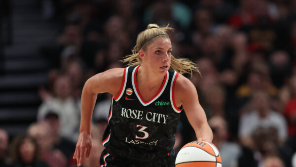 Portland Fire guard Sarah Ashlee Barker (3) plays during a WNBA basketball game against the Chicago Sky in Portland, Ore., Saturday, May 9, 2026. (AP Photo/Amanda Loman)