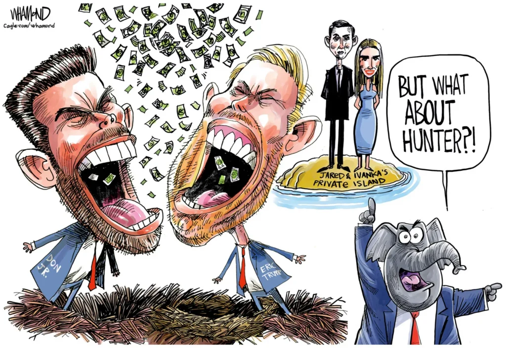 Trump Family Grift by Dave Whamond