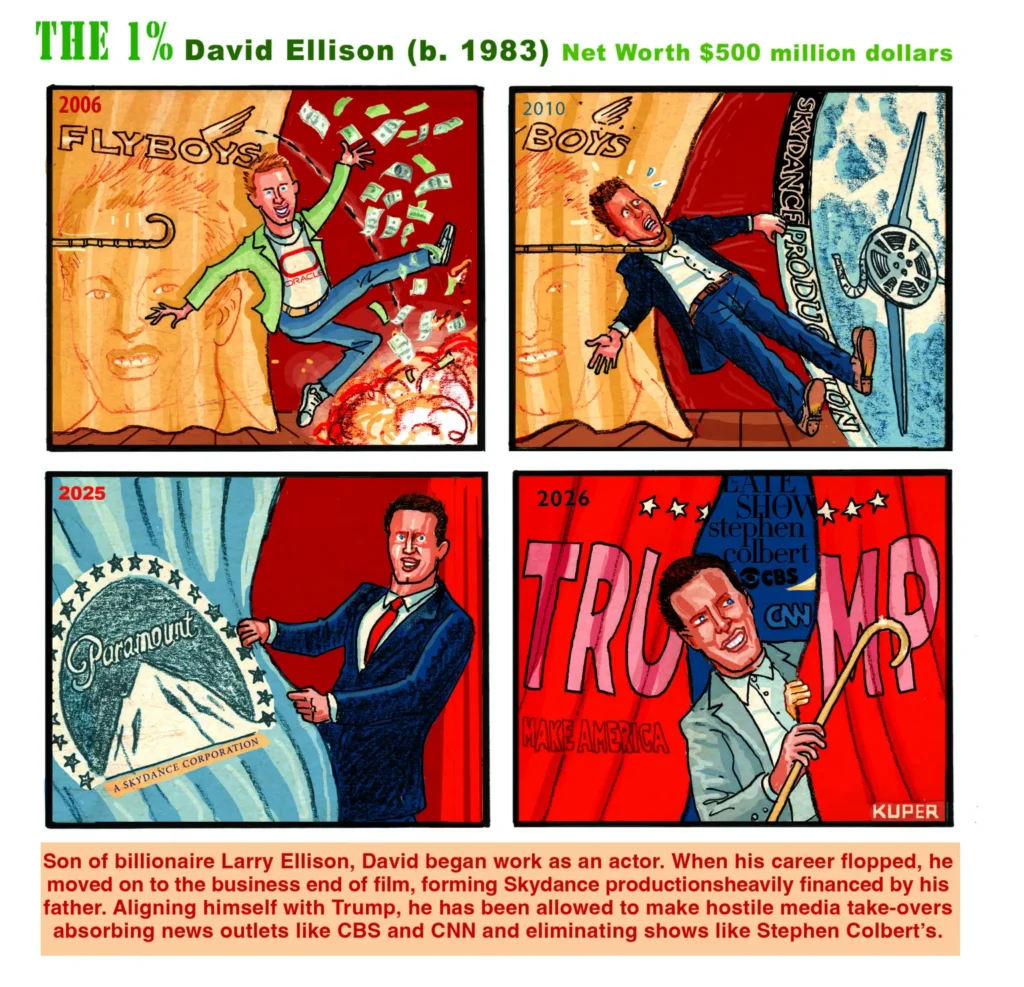 David Ellison - the Man Who Got Colbert Fired by Peter Kuper