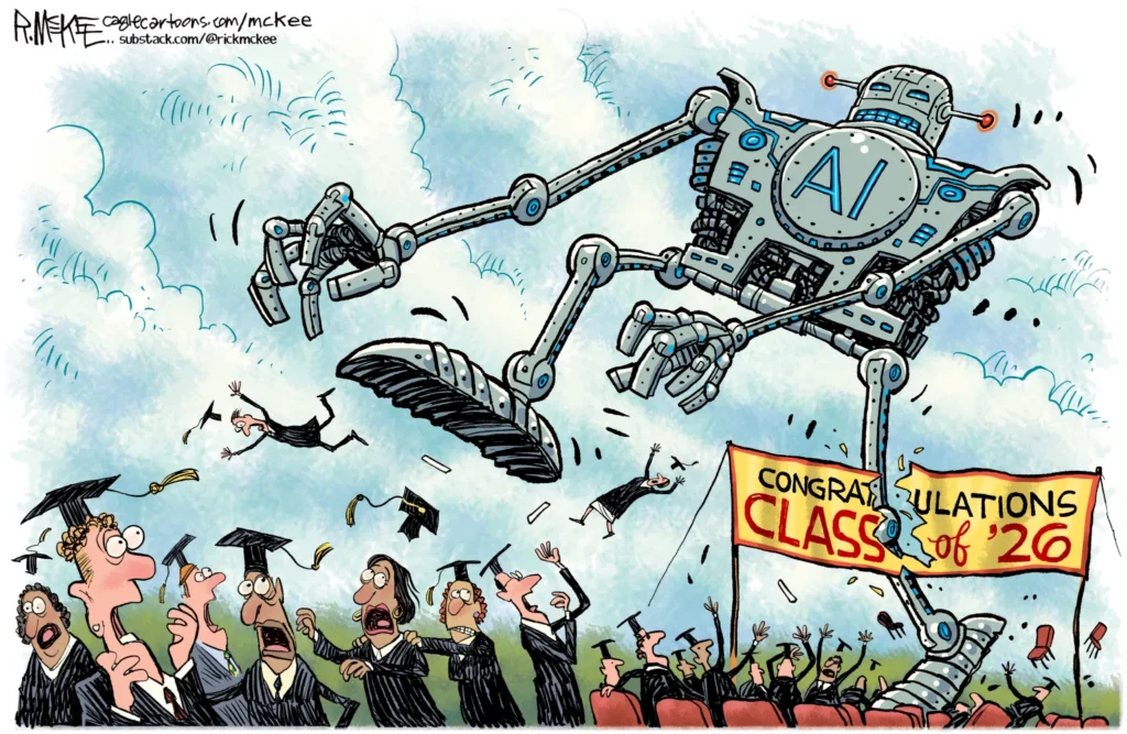 AI Graduation Attack by Rick McKee