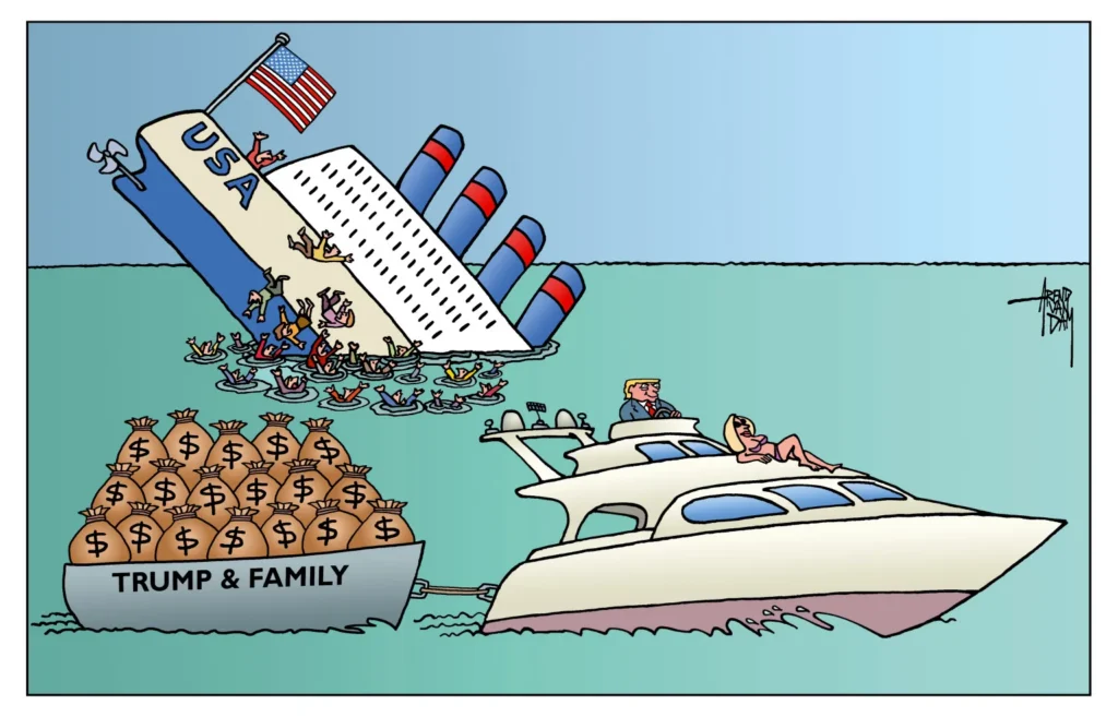 Trump Plundering American Treasury by Arend van Dam