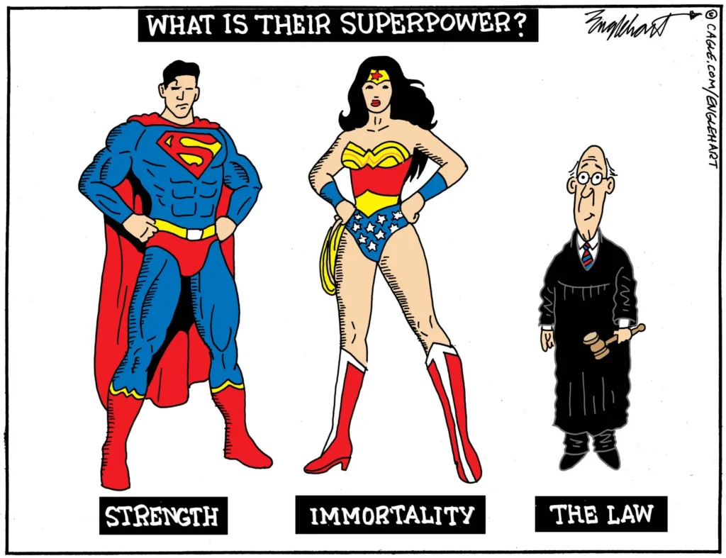 The Law Is Saving Us From Trump's Excesses by Bob Englehart