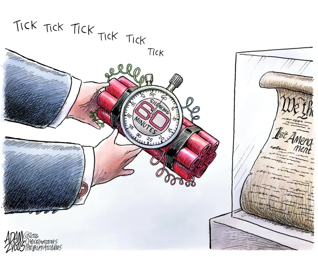 60 Minutes by Adam Zyglis