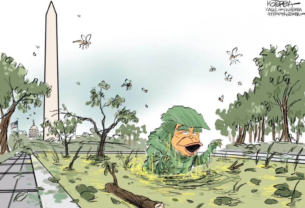 Creature From the Green Reflecting Pool by Jeff Koterba