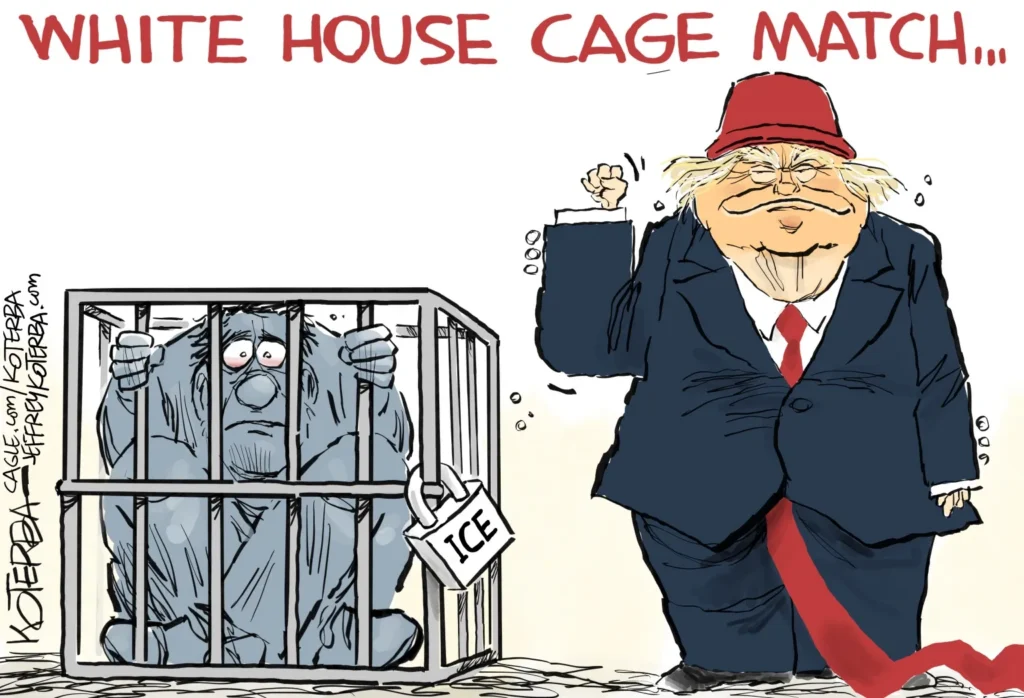 White House Cage Match by Jeff Koterba