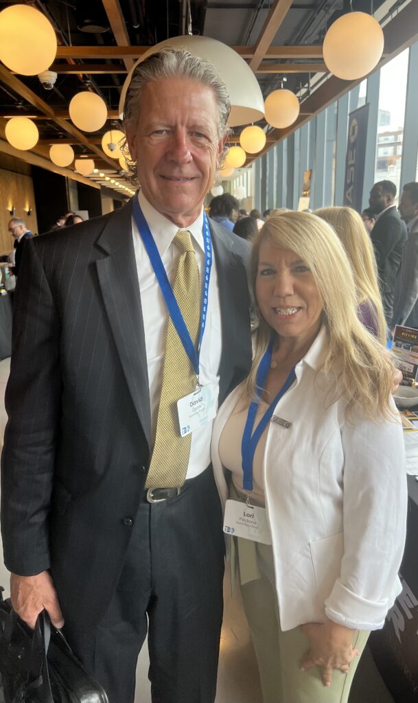 Brooklyn Eagle Director of Sales and Marketing David Glaski and Lori Pedone, AVP and Business Development Officer at Northfield Bank. Photo: Wayne Daren Schneiderman/Brooklyn Eagle