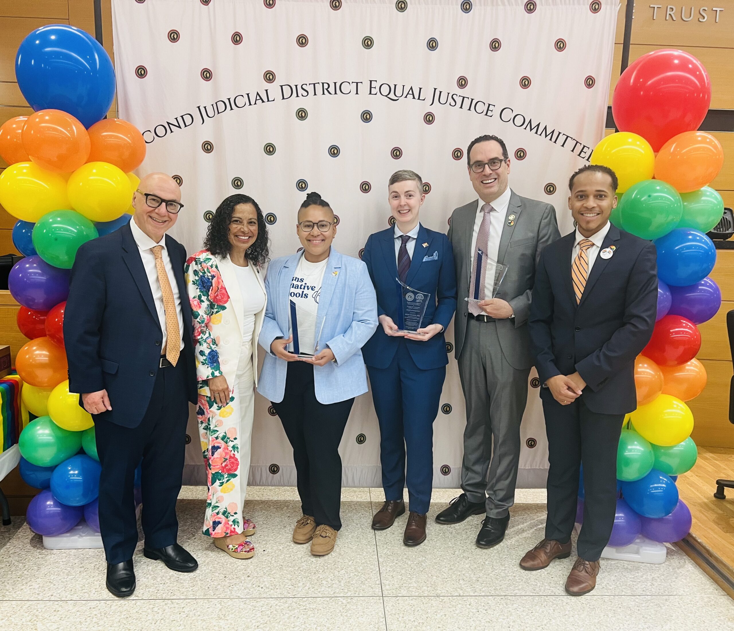 From left: Hon. Richard Montelione, Hon. Joanne Quinones, Ro Pena, Shain Filcher, Hon. Adam Silvera and Ronald Cosme Jr., Esq. Photo: Wayne Daren Schneiderman/Brooklyn Eagle