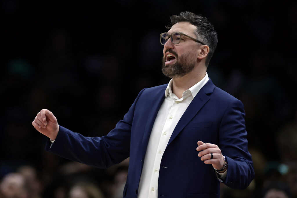 Chris DeMarco hasn’t had his full complement of players yet, but has the Liberty on a season-high five-game winning streak. Photo: Adam Hunger/AP