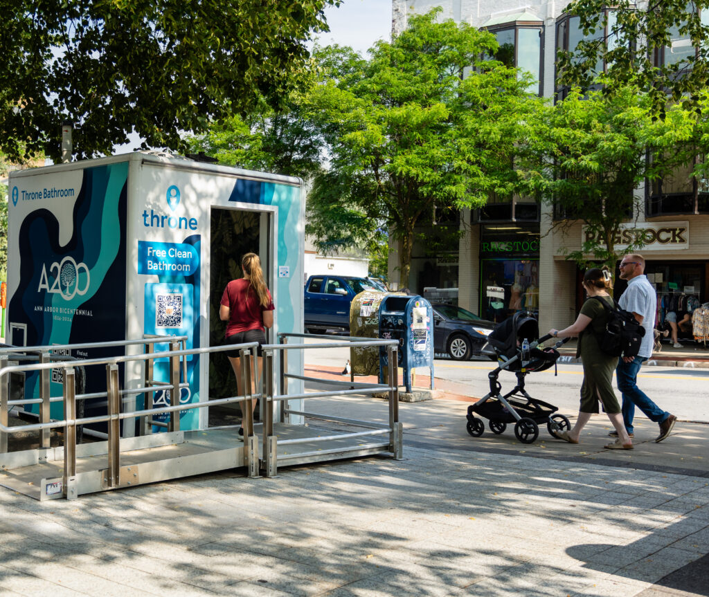 The city is piloting 17 high-tech public restrooms made by Throne Labs. Photo: Throne Labs