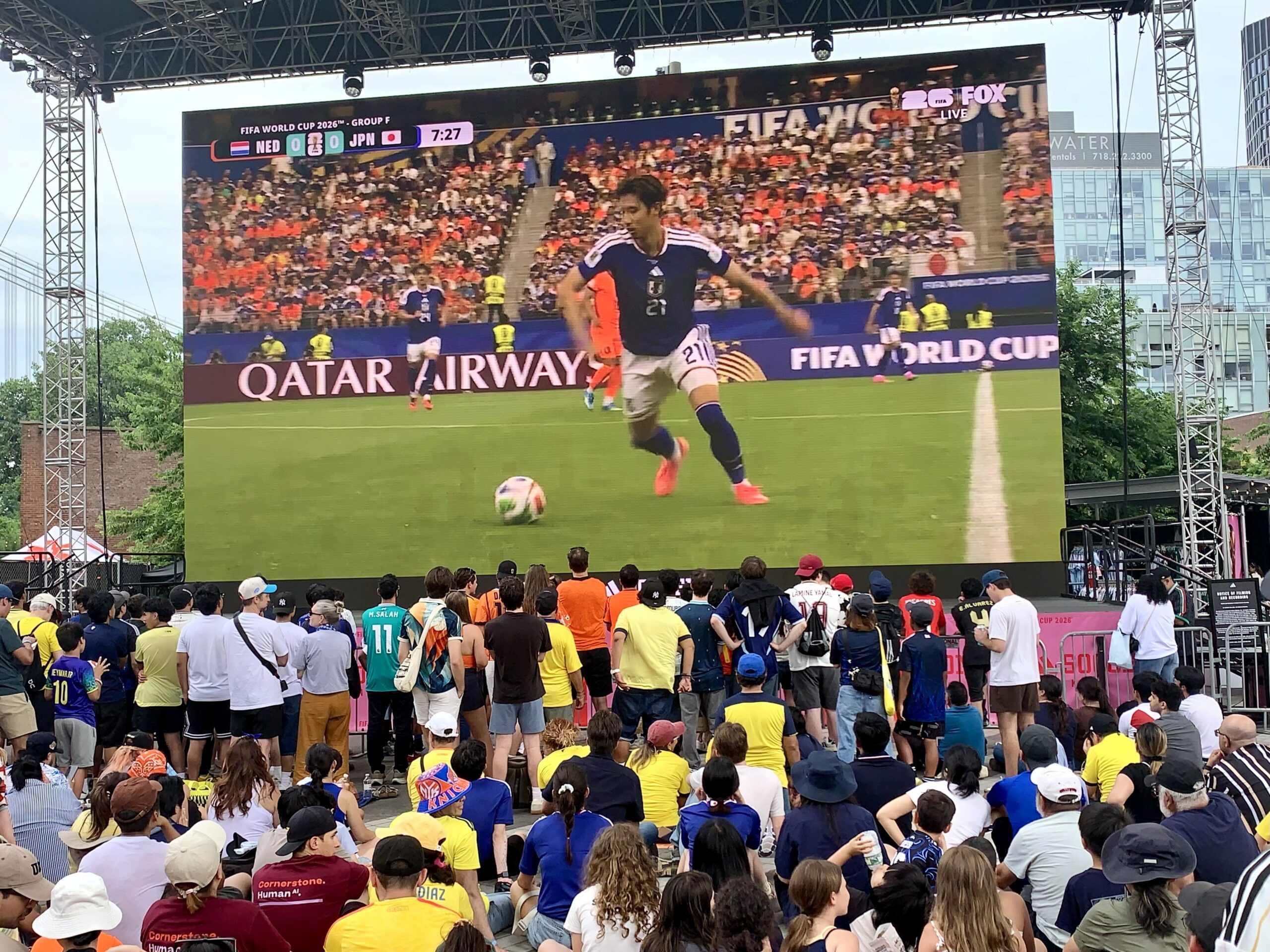 At Brooklyn Bridge Park, the FIFA Fan Zone becomes a World Cup Village