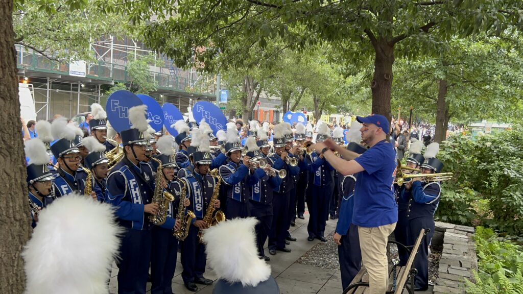 Fort Hamilton High School’s marching band participated in the New York Knicks championship parade in Manhattan last week. Photo: Fort Hamilton High School