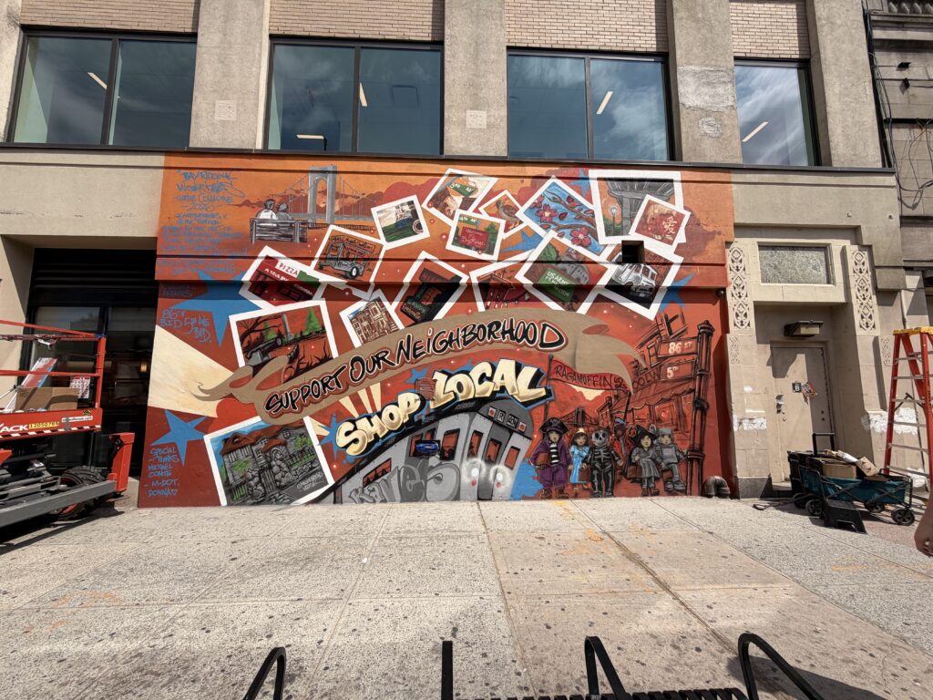 Michael “Kaves” McLeer new Bay Ridge mural on 86th Street. Photo: Michael “Kaves” McLeer