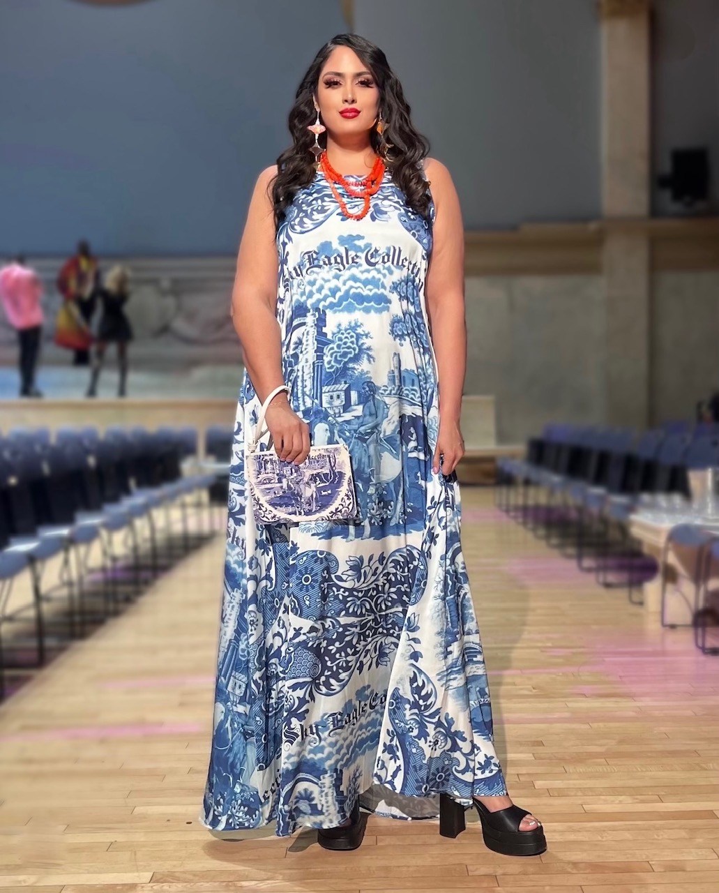 Apostolou on the runway. Photo: Nikki Apostolou