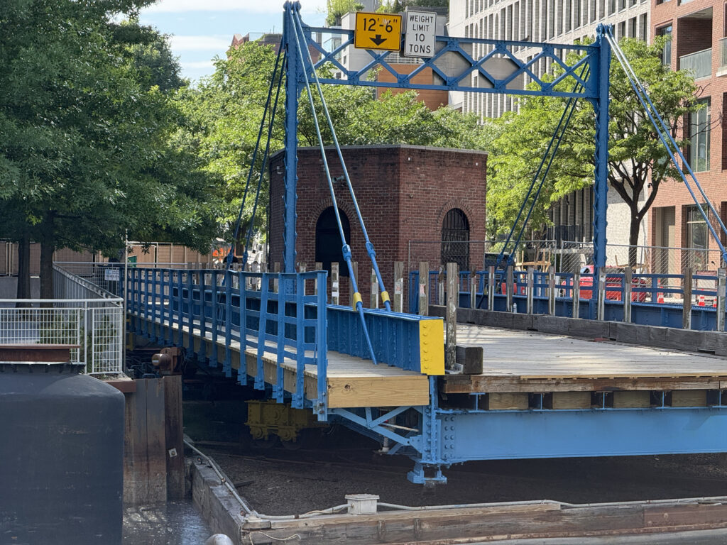 The soon-to-reopen Carroll Street Bridge, in its retracted position. Photo: NYC DOT