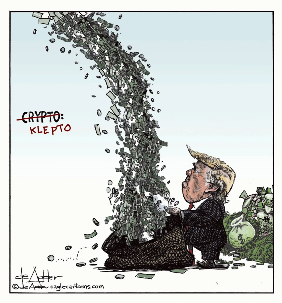 Trump's Benefits From Crypto Are Klepto by Michael de Adder