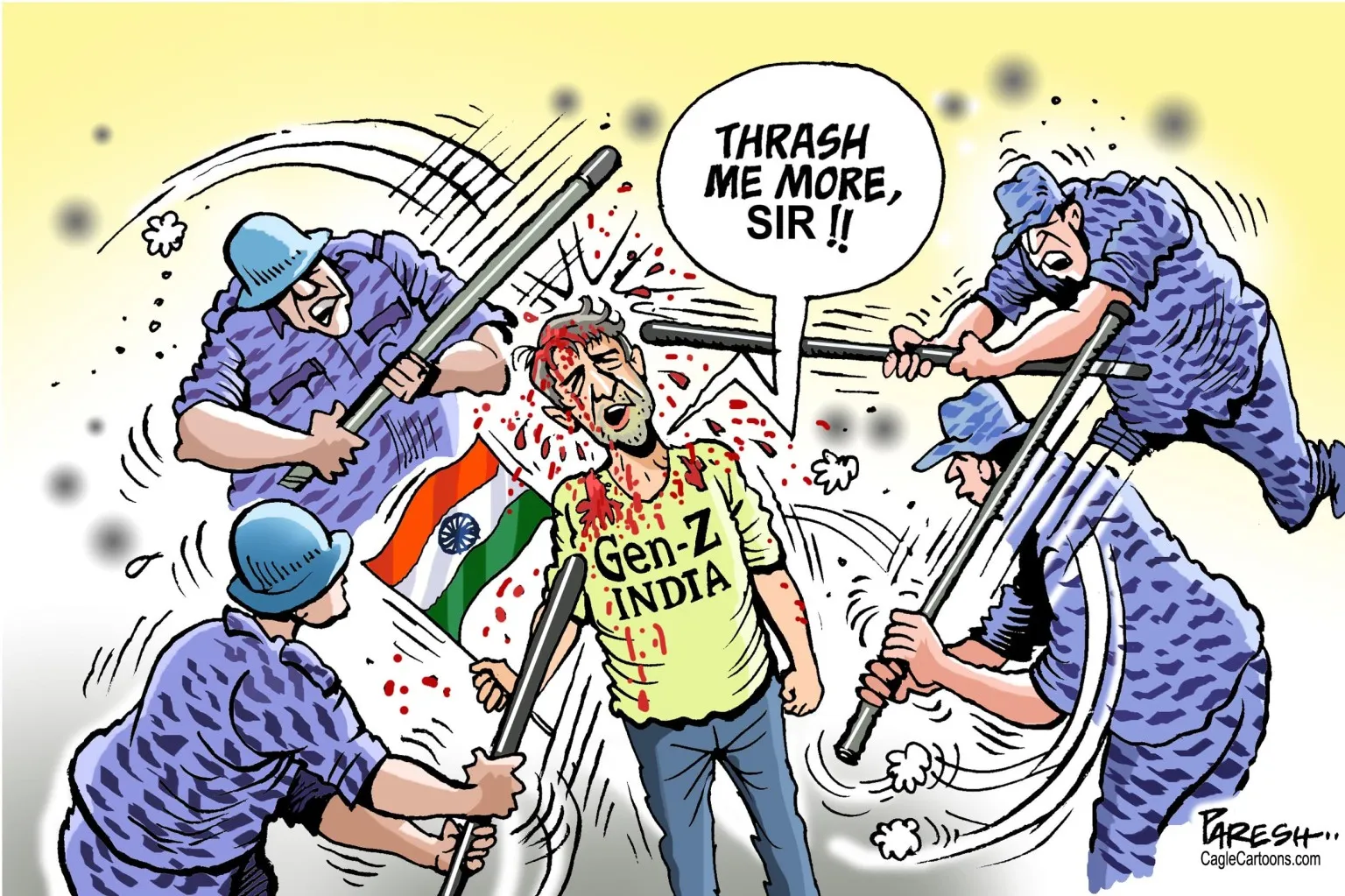 Crackdown on Gen-Z in India by Paresh Nath