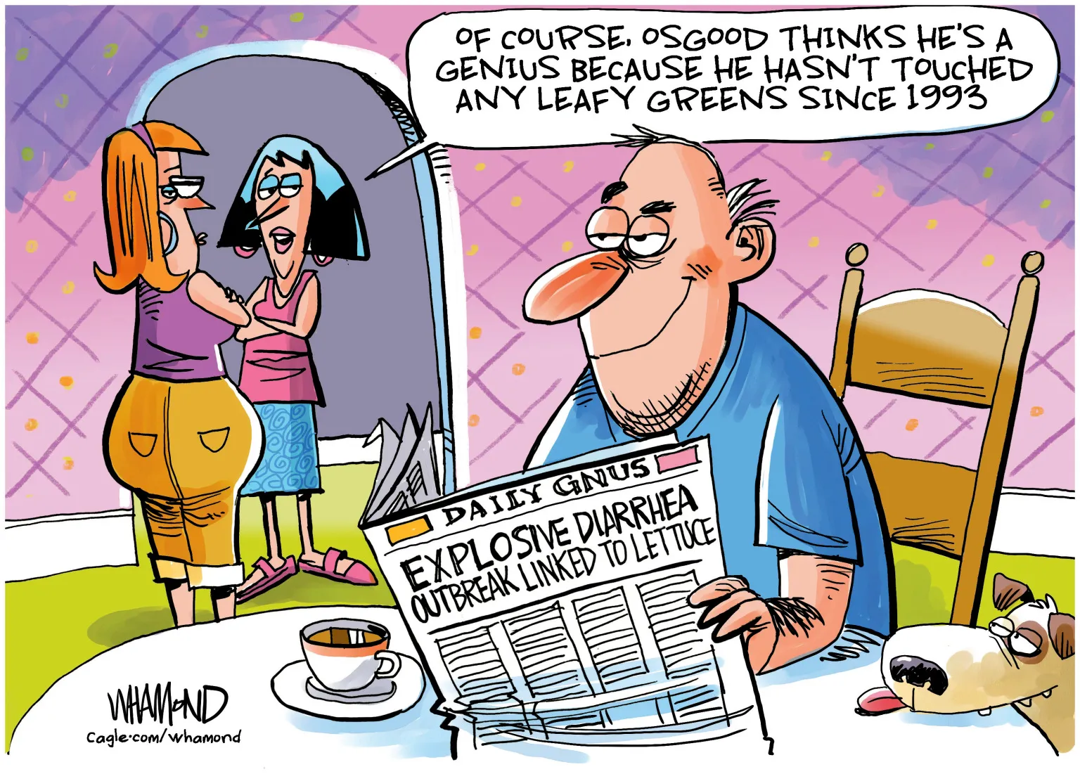 Diarrhea Outbreak Linked to Lettuce by Dave Whamond