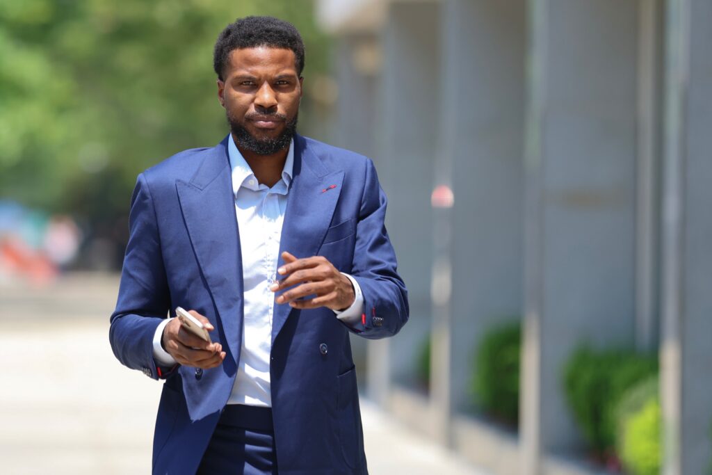 Former NBA player Malik Beasley arrives outside of Brooklyn federal court, Wednesday, July 1, 2026, in New York. Photo: Heather Khalifa/AP