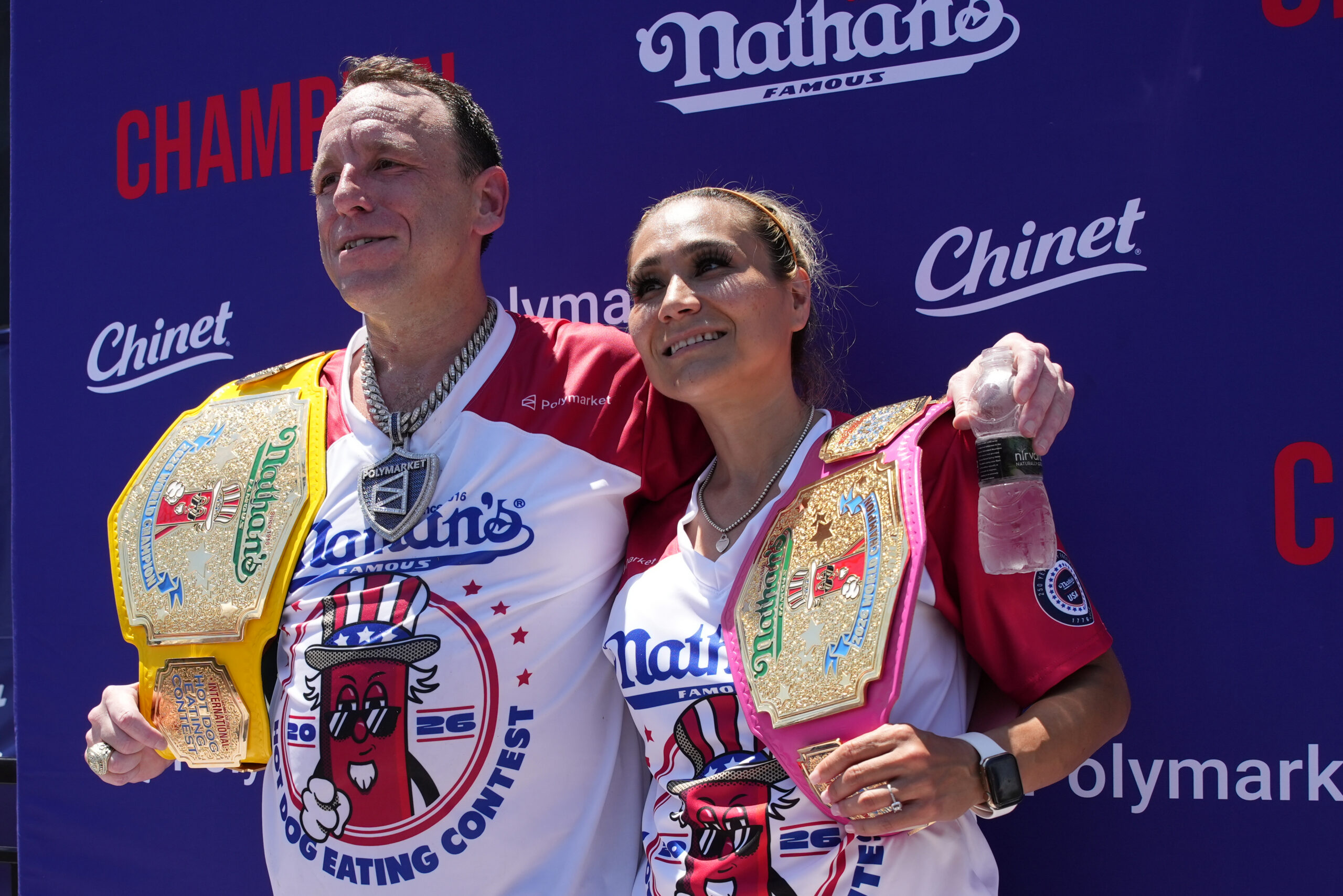 Joey Chestnut eats 66 hot dogs to again claim Mustard Belt