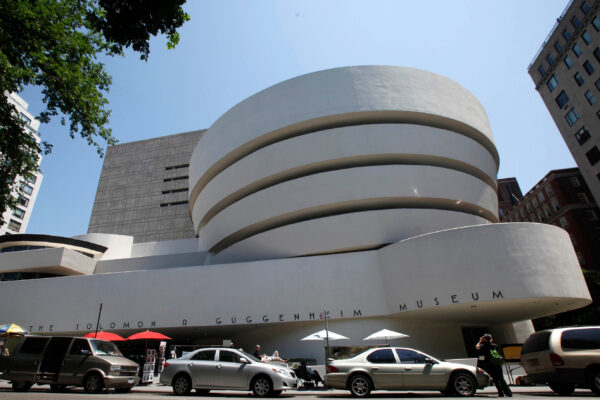 FILE - The exterior of Frank Lloyd Wright's Solomon R. Guggenheim Museum in New York, May 31, 2011. (AP Photo/Kathy Willens, File)