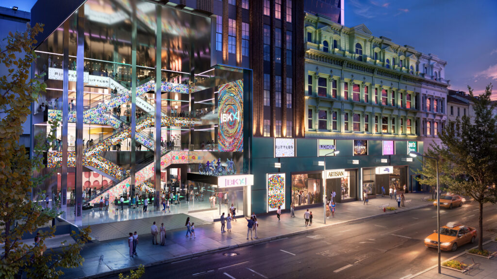 A rendering of BKX’s future central atrium, with original building details visible. Photo: Dreamscape.