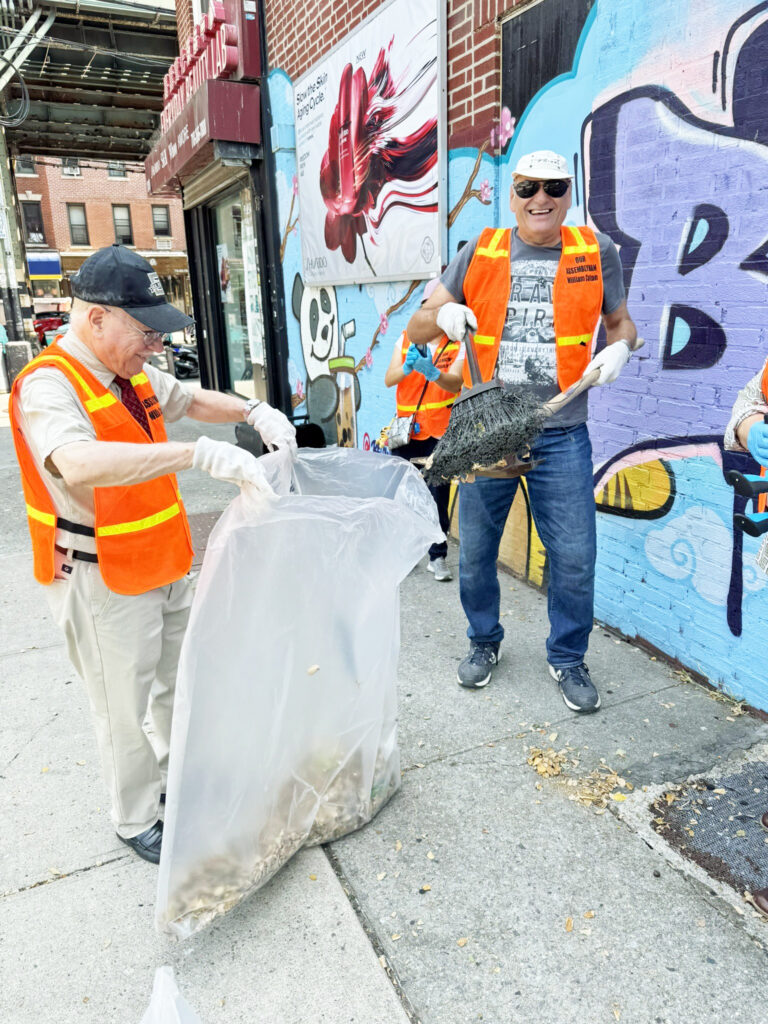 Assemblymember William Colton and volunteers from the neighborhood cleaned up sections of the 86th Street corridor. Photo: Office of Assemblymember William Colton
