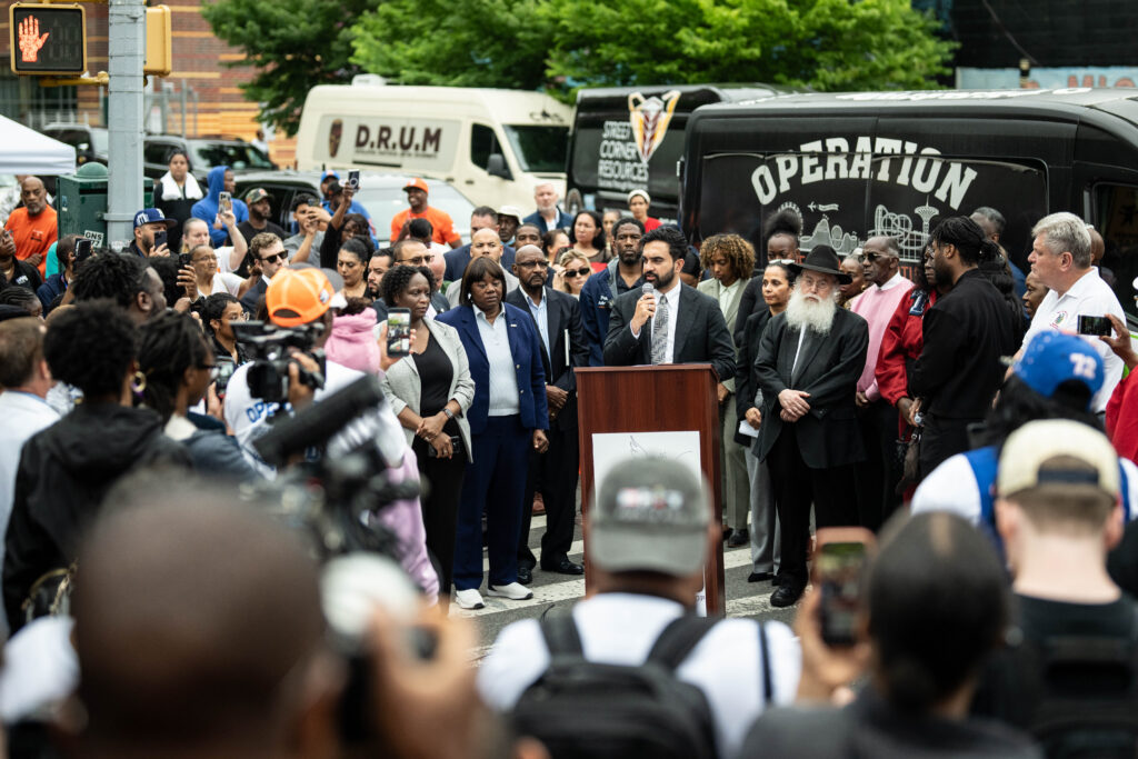 Mayor Zohran Mamdani attends a Stop Gun Violence event in Coney Island on Tuesday. Photo: Michael Appleton/Mayoral Photography Office